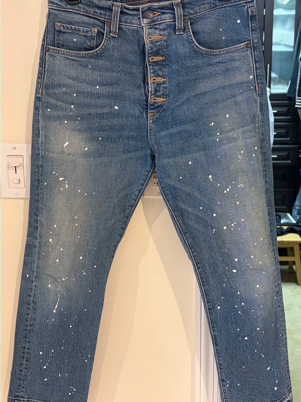 Veronica Beard Blue Denim Jeans with Contrast Stitching